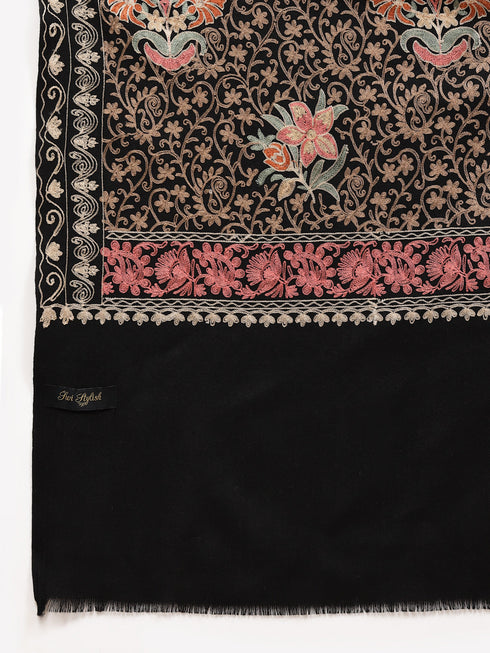 Women's Aari Embroidery Wool Shawl